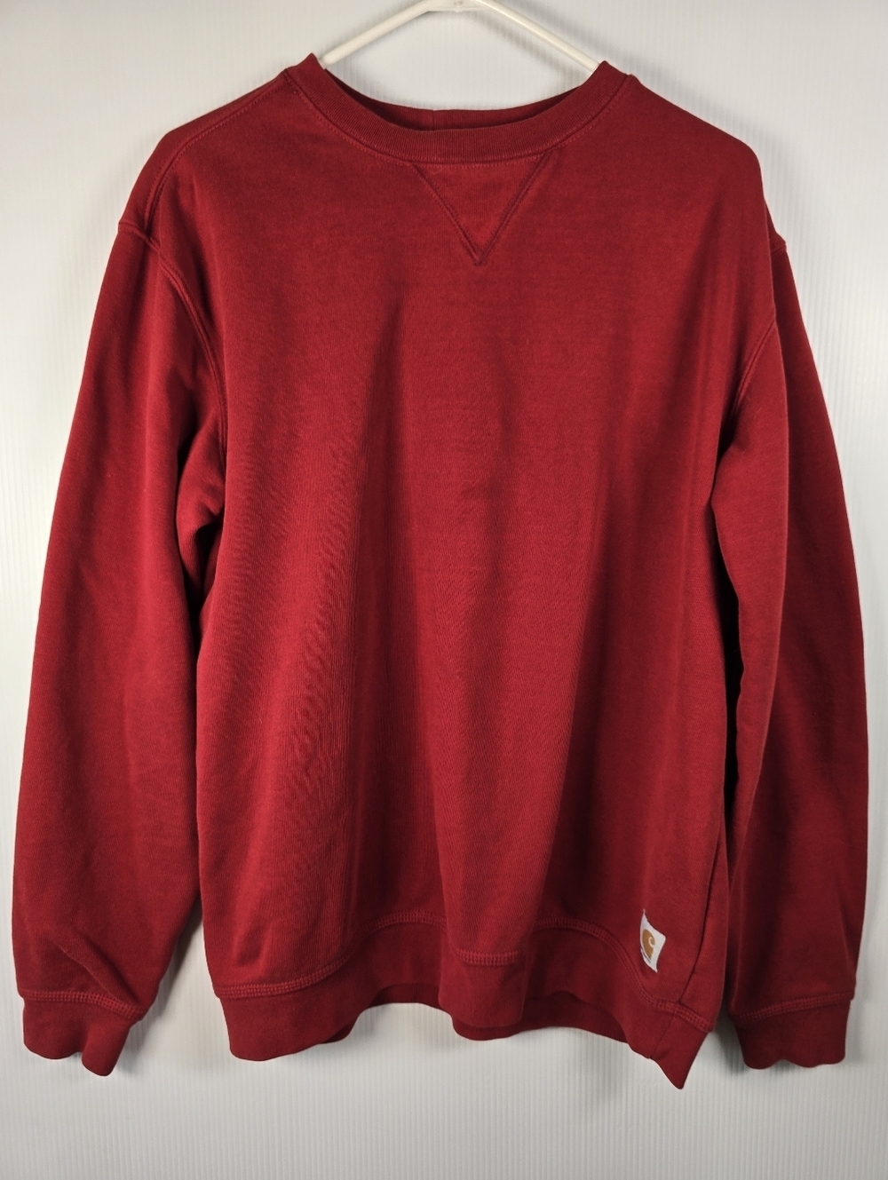 Carhartt Brick Red Men's Long Sleeve Crewneck Sweatshirt Size M Original Fit